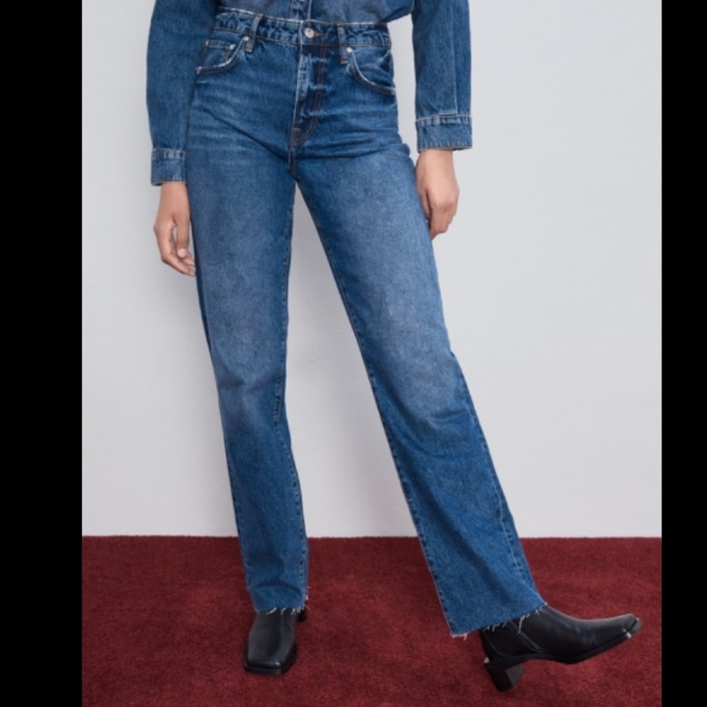 zara high rise real hr jeans sz 8 or EU 40